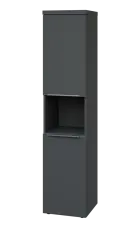 SIN 5 - 42DN kancelářská skříň, 2-dveřová/nika, levá, 1820x400x400, antracit